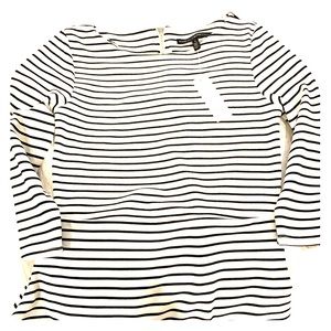WHBM striped peplum shirt